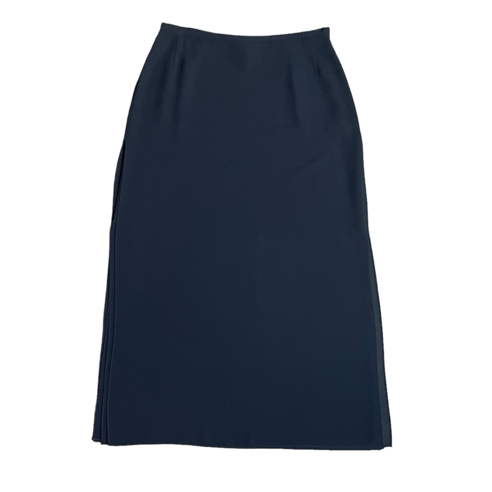 JS Collections Maxi Skirt Women 16 Black Formal Layered Chiffon Double Side Slit - Picture 5 of 16